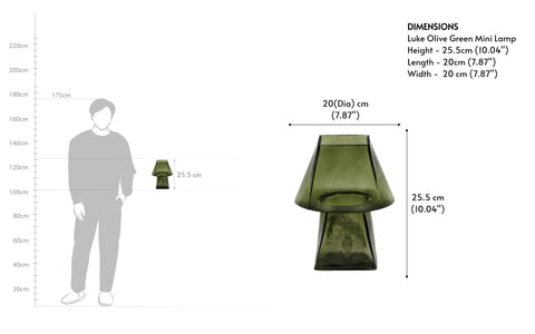 Lueur Olive Green Mini Table Lamp
