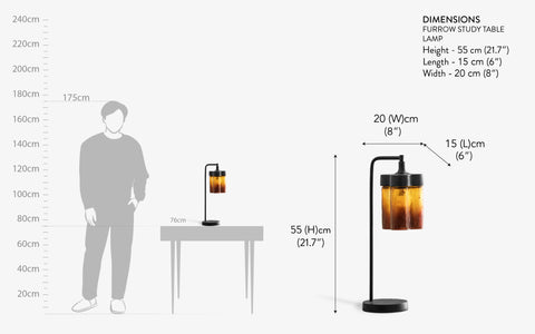 Furrow Study Table Lamp