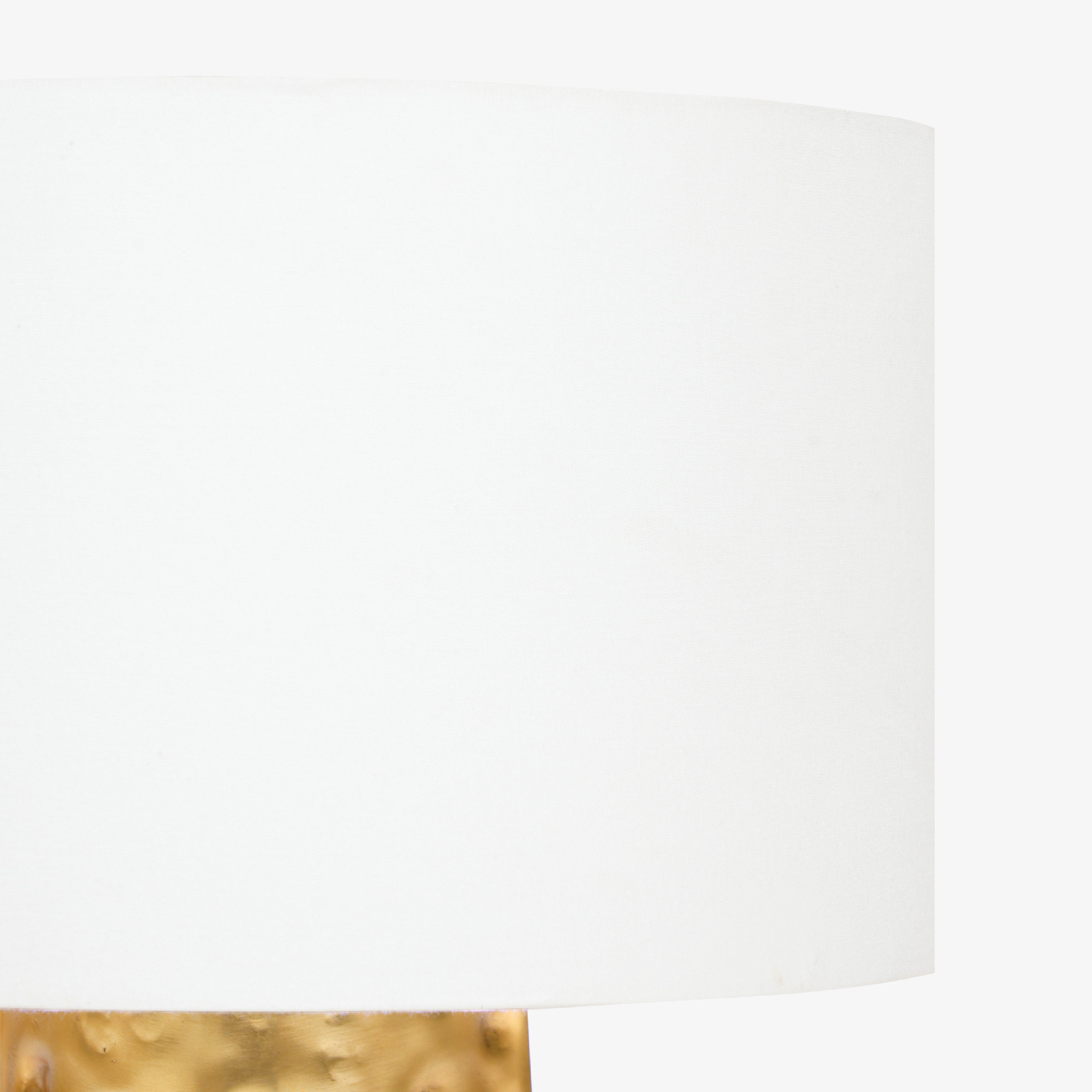 Focused shot of the twin glass globes of these home decor lamps.