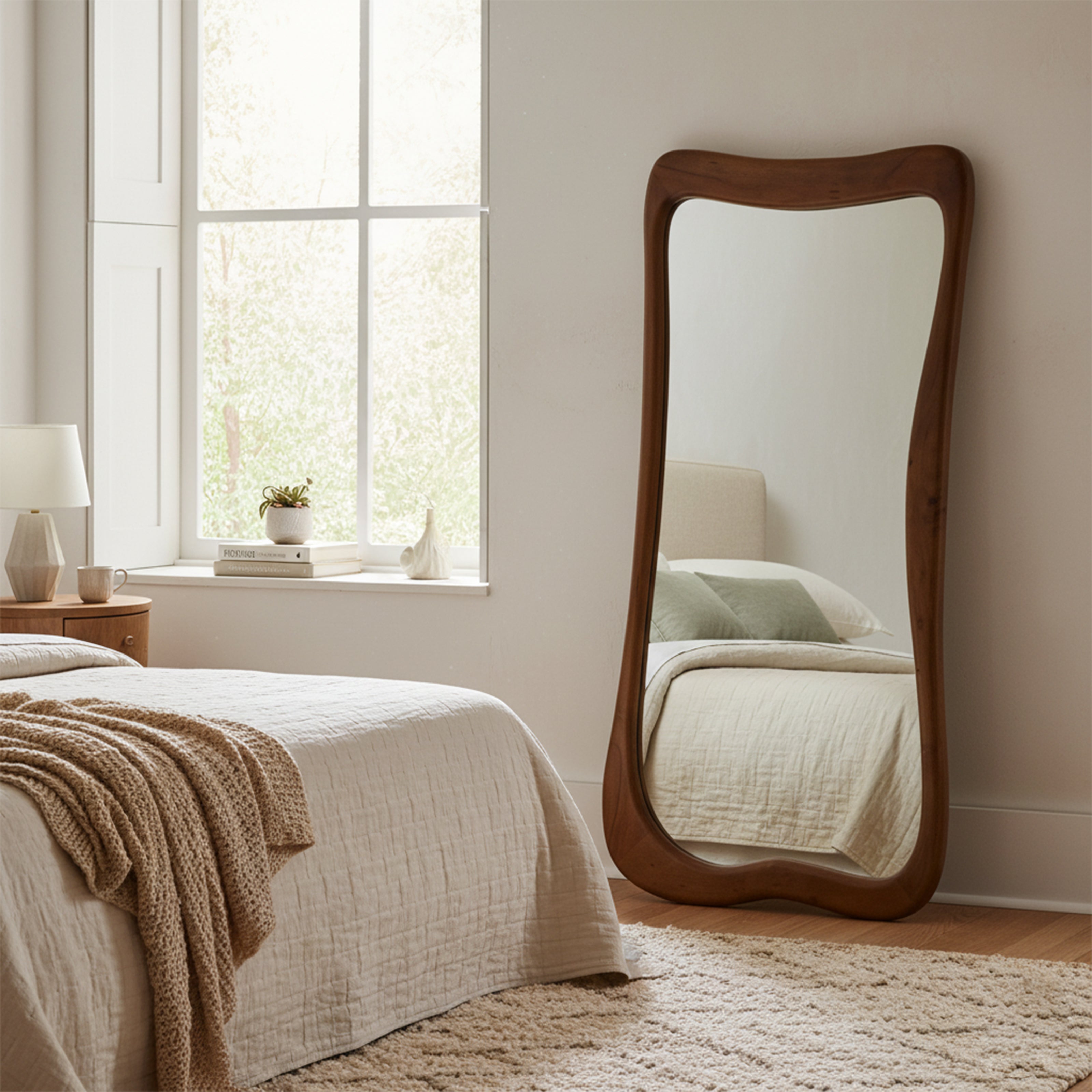 latest floor mirror design in bedroom