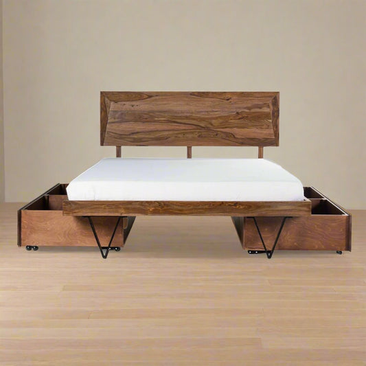 Metric King Bed with Storage Drawers