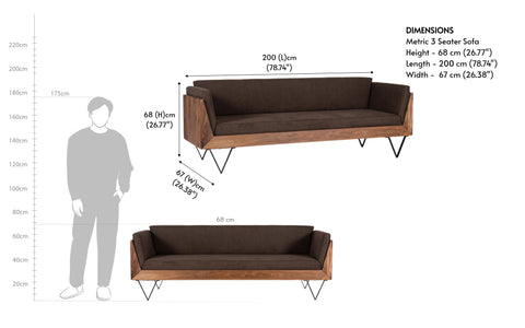 Metric 3 Seater Sofa