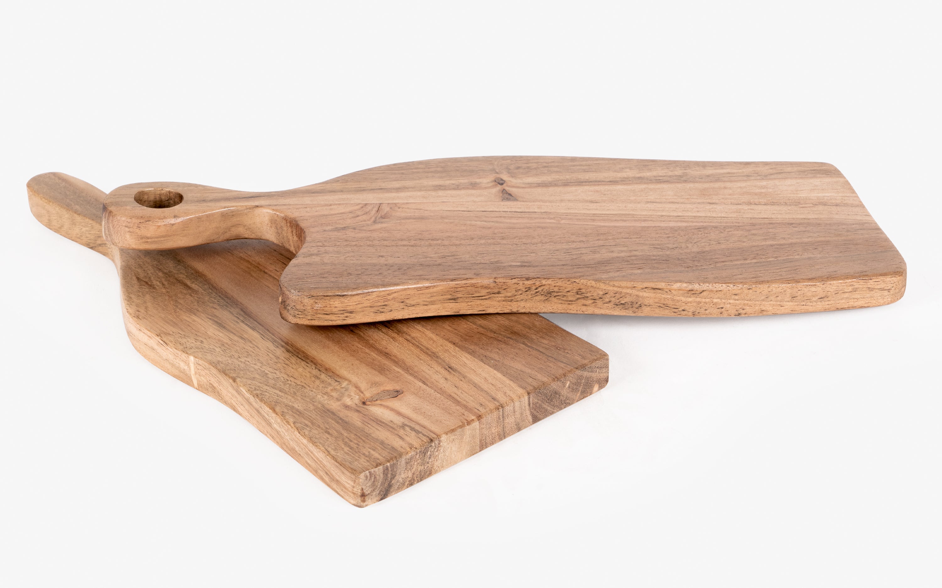 Nama Cheese Board – Small Wooden Platter in Walnut Finish - Close shot - from left angle - Orange Tree