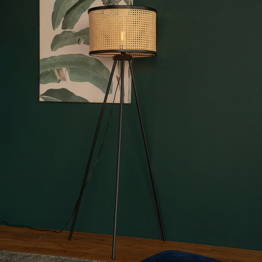 New Canna Black Floor Lamp