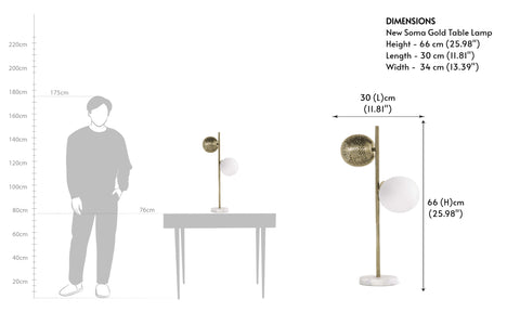 New Soma Gold Table Lamp