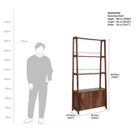 Noah Bookshelf With Storage Unit