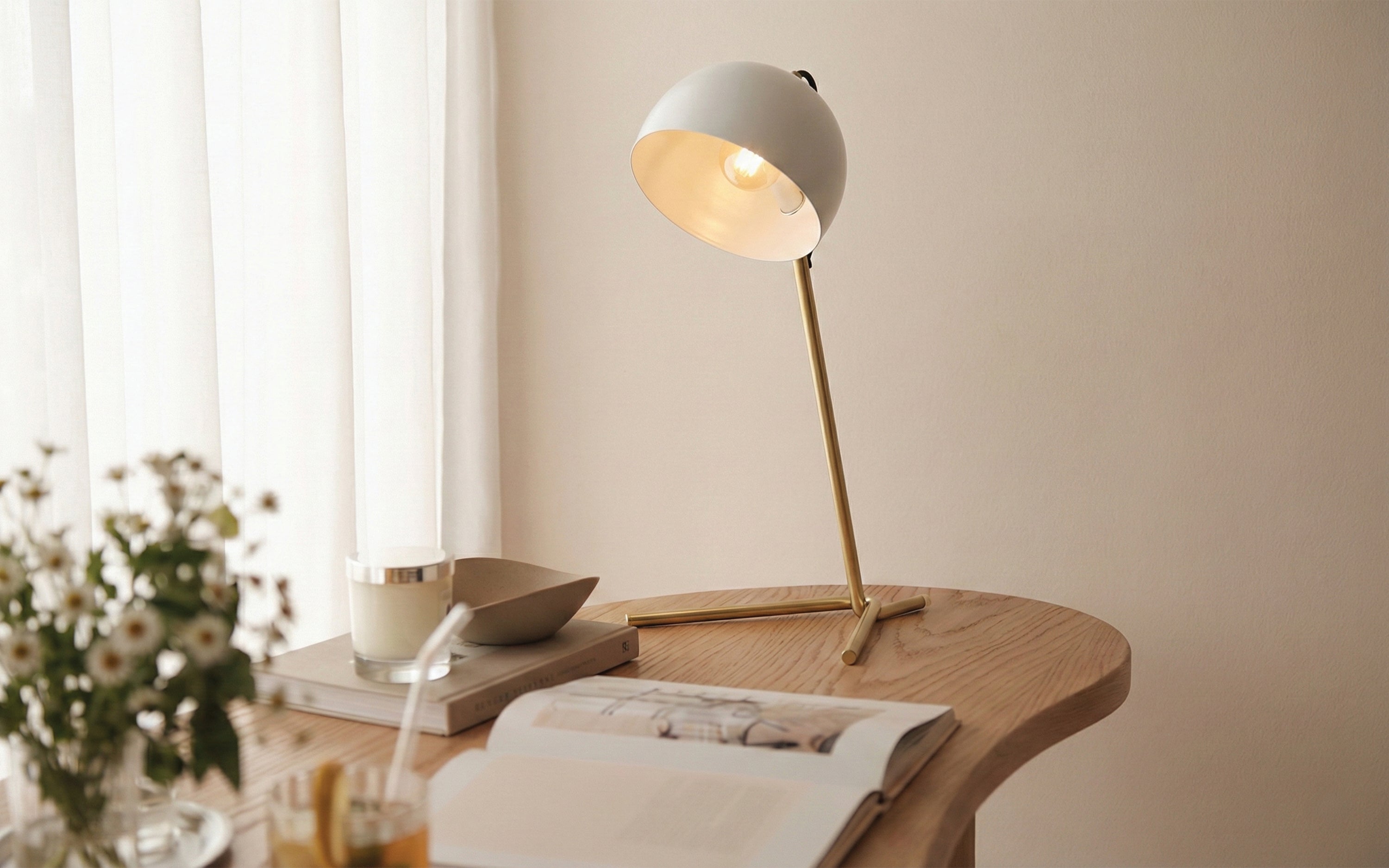 Buy Semer Brass Desk Study Light - Gold Finish - Orange Tree