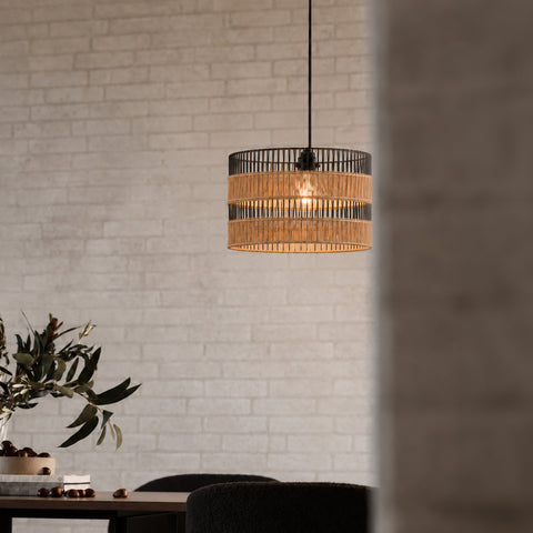 Kyoto Drum Hanging Lamp Orange Tree