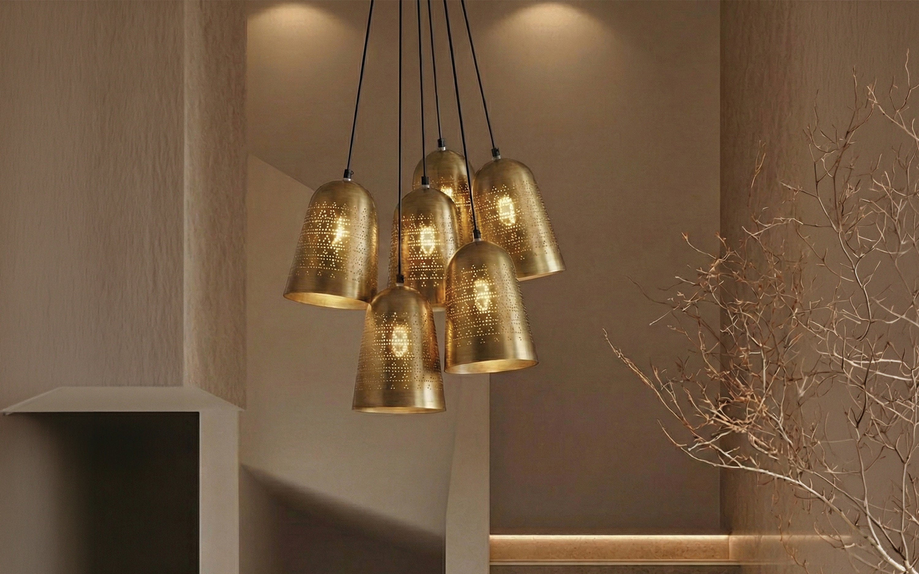 Buy Mishin Cluster Metal Hanging Light - Orange Tree