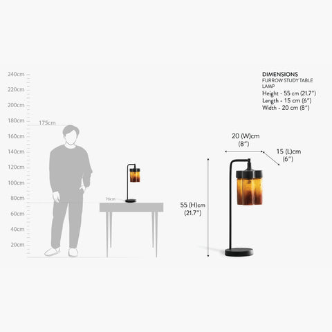 Furrow Study Table Lamp