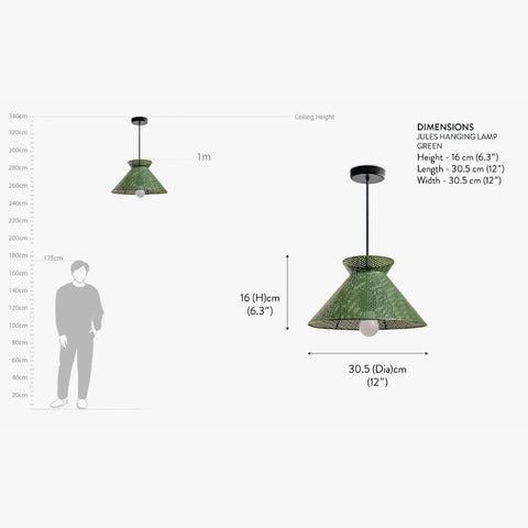 Jules Hanging Lamp Green