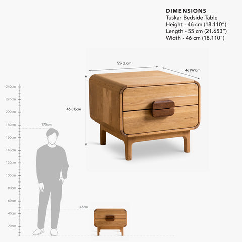 Tuskar Wooden Bedside