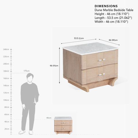 Dune Marble Bedside