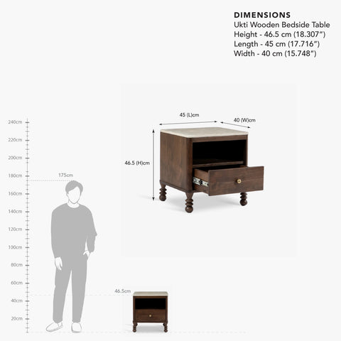 Ukti Wooden Bedside
