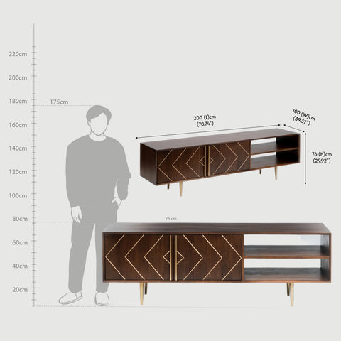 Toshi Gold TV Unit