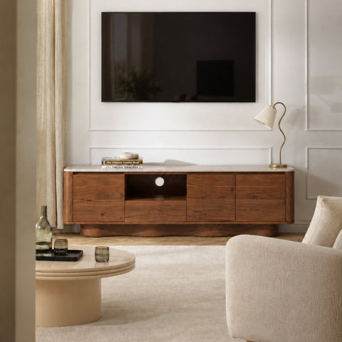 Nira Marble TV Unit Orange Tree