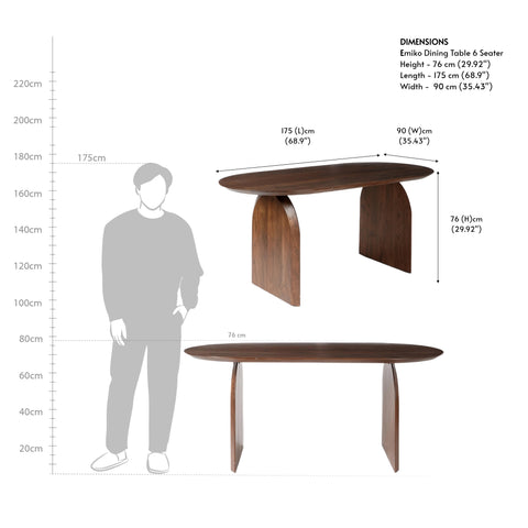 Emiko Dining Table with 6 Chairs