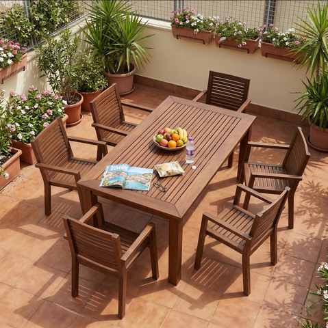 Alfresco Outdoor Dining Table 6 Seater