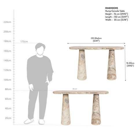 Hump Marble Console Table