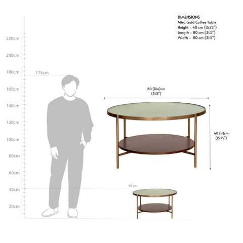 Mira Gold Coffee Table