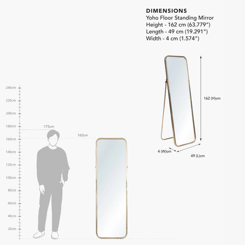 Yoho Floor Standing Mirror