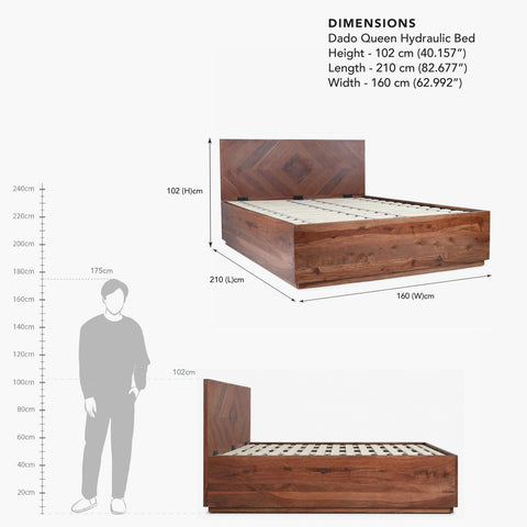 Dado Queen Hydraulic Bed