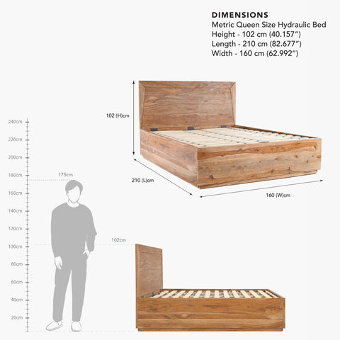 Metric Queen Size Hydraulic Bed