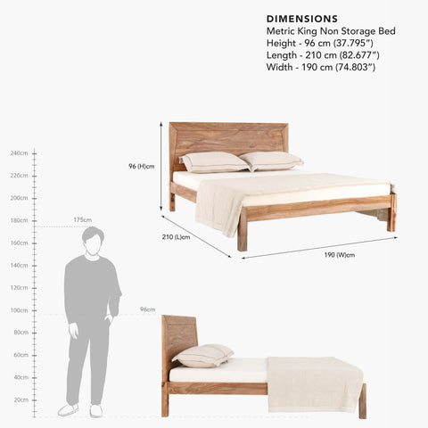 Metric King Non Storage Bed