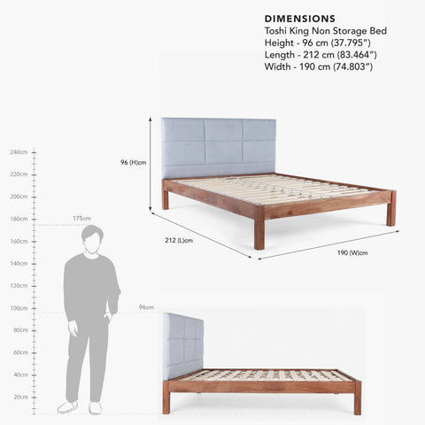 Toshi King Non Storage Bed