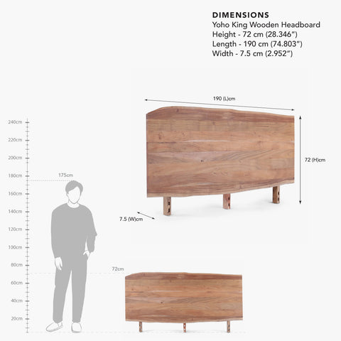 Yoho King Wooden Headboard