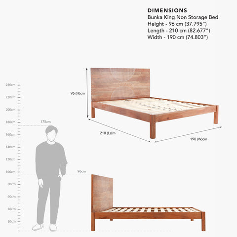Bunka King Non Storage Bed