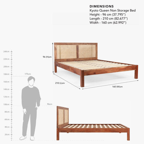 Kyoto Queen Non Storage Bed