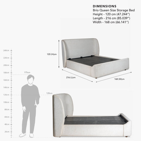 Brio Queen size Storage Bed