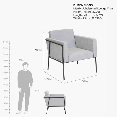 Metrix Upholstered Lounge Sofa Chair