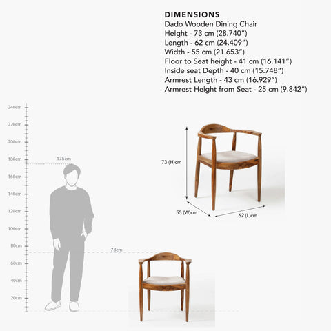 Dado Wooden Dining Chair