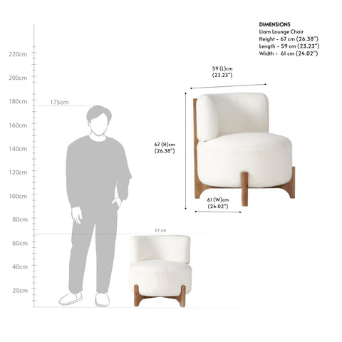 Liam White Lounge Sofa Chair