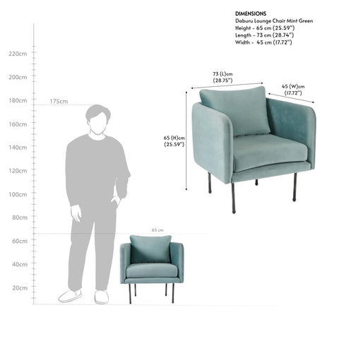 Daburu Lounge Chair Mint Green