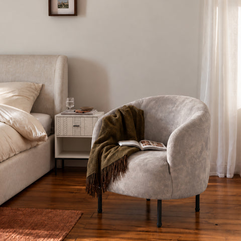 Katashi Grey Lounge Sofa Chair Orange Tree