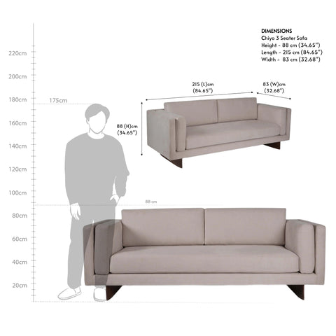 Chiyo 3 Seater Sofa