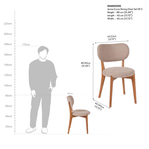 Acme Curve Dining Chair Set Of 2