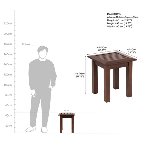 Alfresco Outdoor Wooden Side Table
