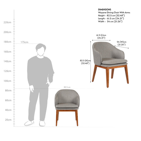 Wayane Dining Chair With Arms
