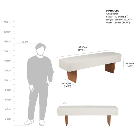 Attica Wooden Bench
