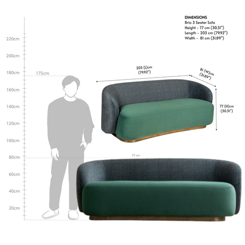 Brio 3 Seater Sofa