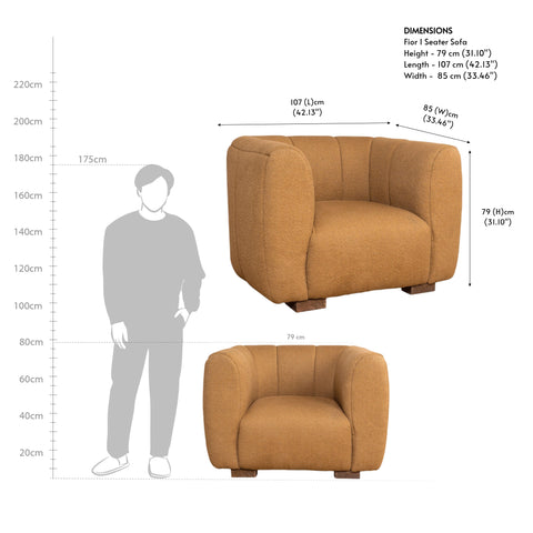 Fior 1 Seater Sofa