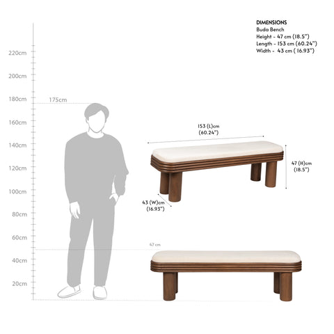 Buda Wooden Bench