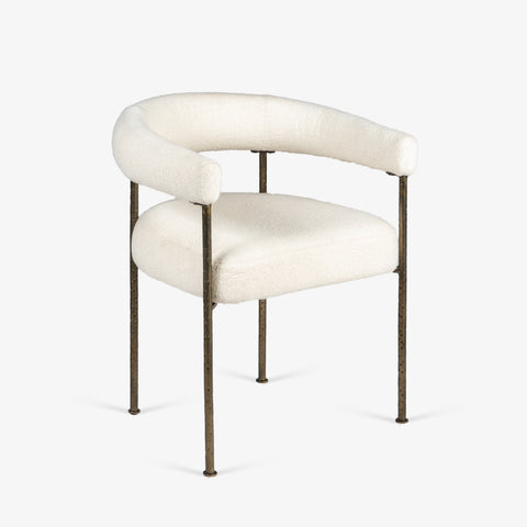 Buda dining chair angled side view