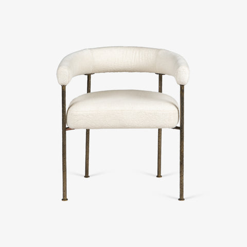 Buda upholstered dining chair front view