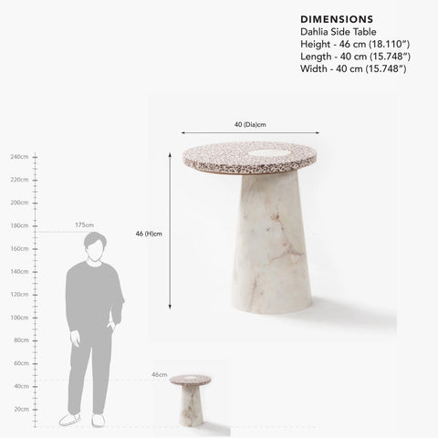 Dahlia Marble Side Table