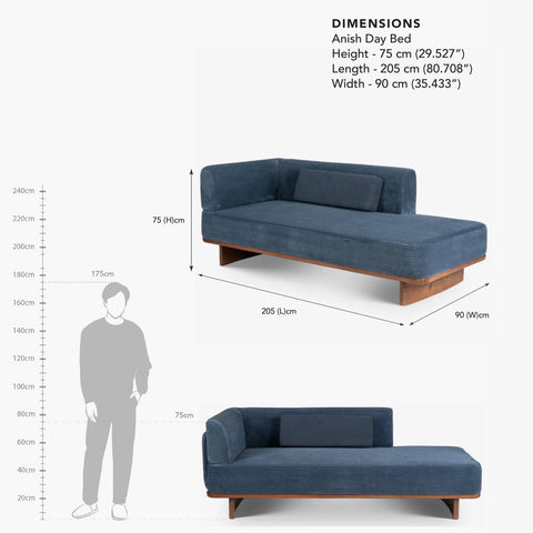 Anish Wooden Day Bed